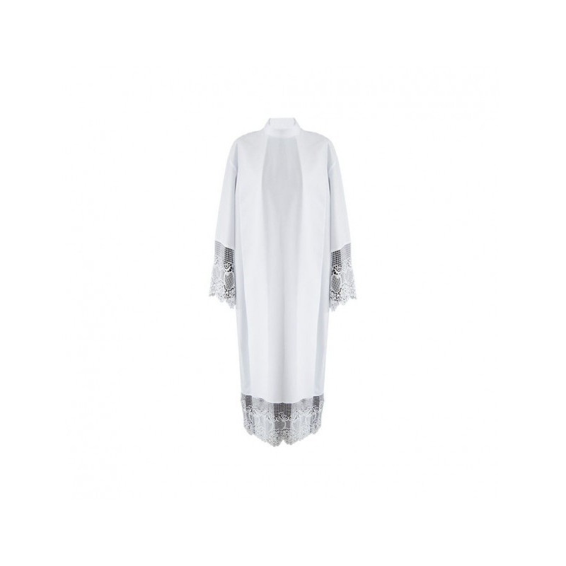 Priesteralbe mit Guipure-Ziermuster