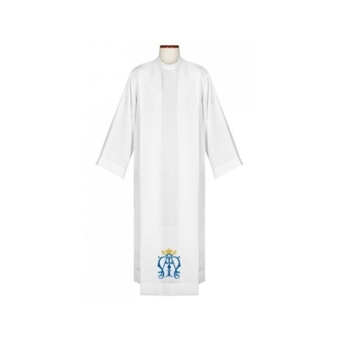 Priesteralbe mit gesticktem Marienemblem