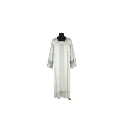 Traditionelle Priester-Albe mit Tabs + Guipure (10)