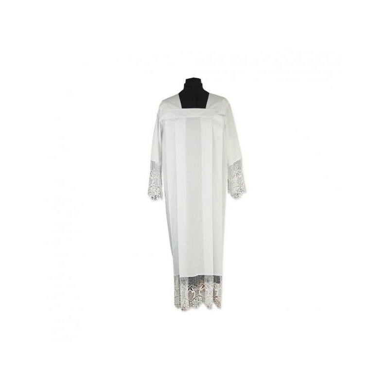 Traditionelle Priester-Albe mit Tabs + Guipure (12)