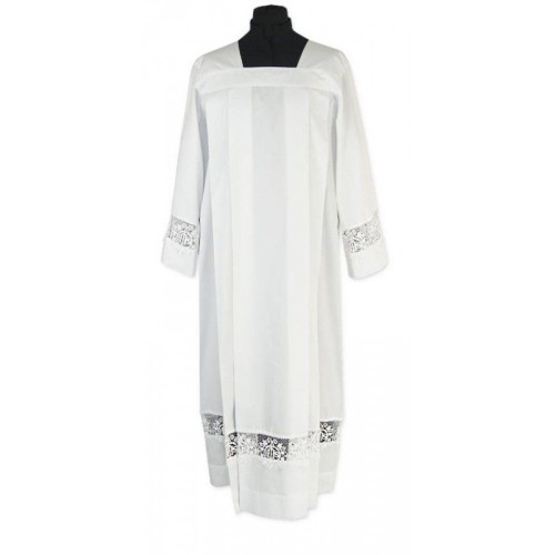 Traditionelle Priester-Albe mit Tabs + Guipure (13)