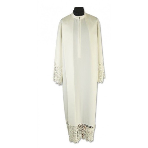 Traditionelle Priester-Albe mit Guipure, ecru (14)