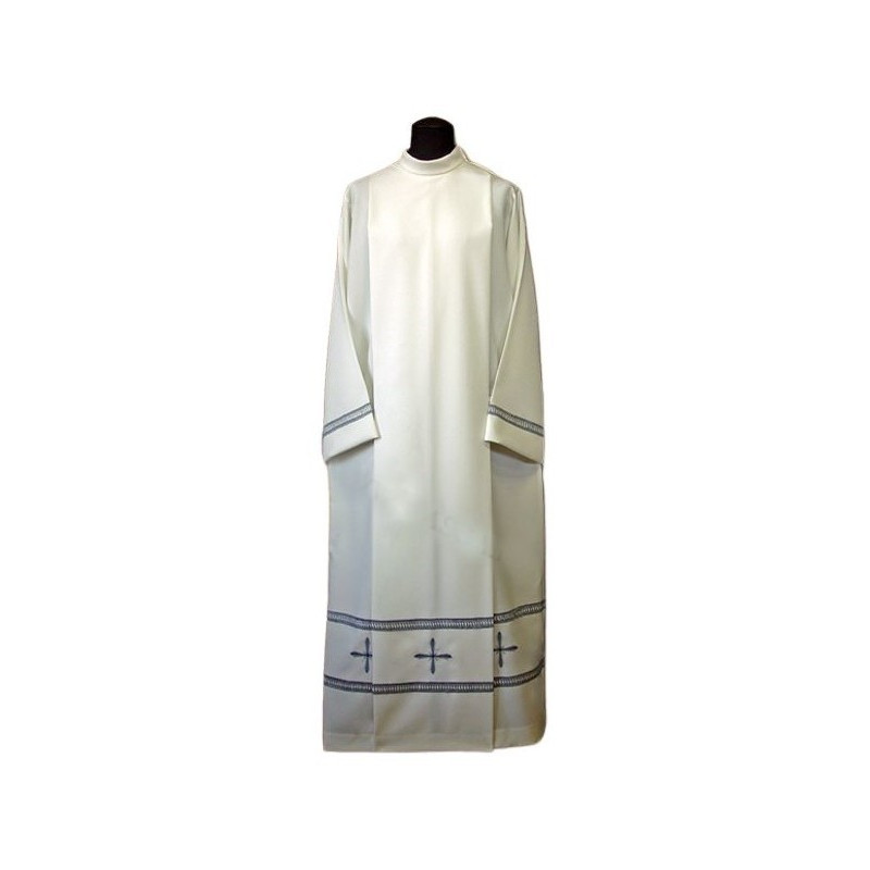 Priester alb grau murel + Kreuze