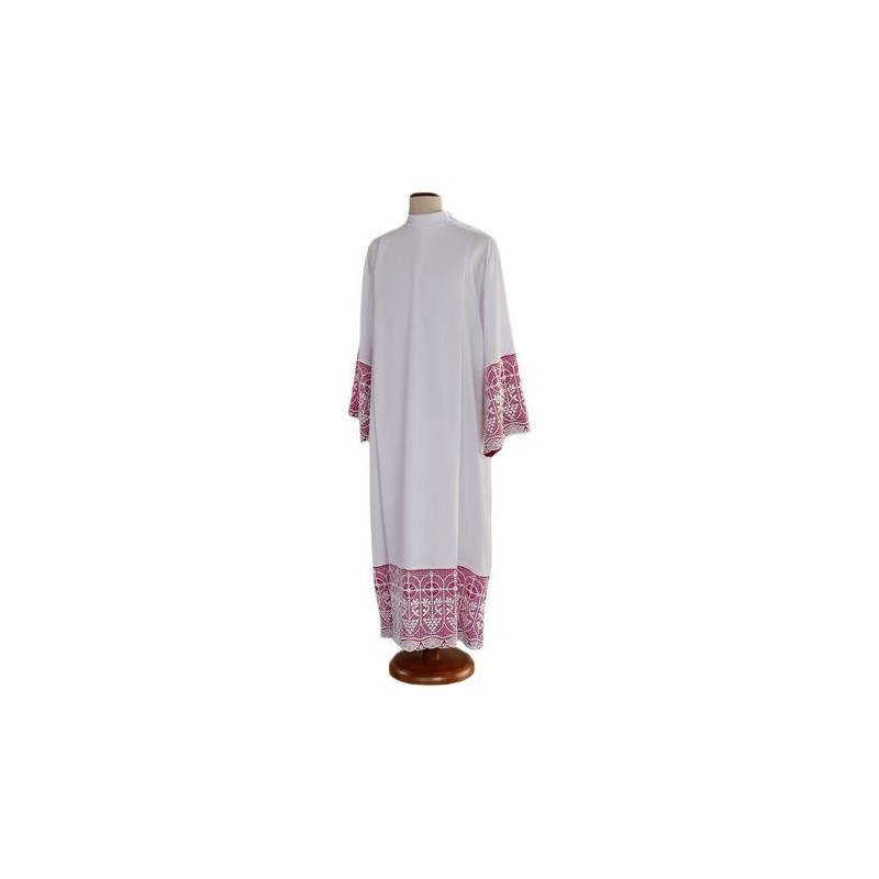 Weiße Priesteralbe mit kanonischem Futter (25)