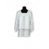 Priester-Surplice mit breitem Guipure-Muster
