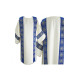 Dalmatic-Stoff Jacquard, samtblau gestreift (05)
