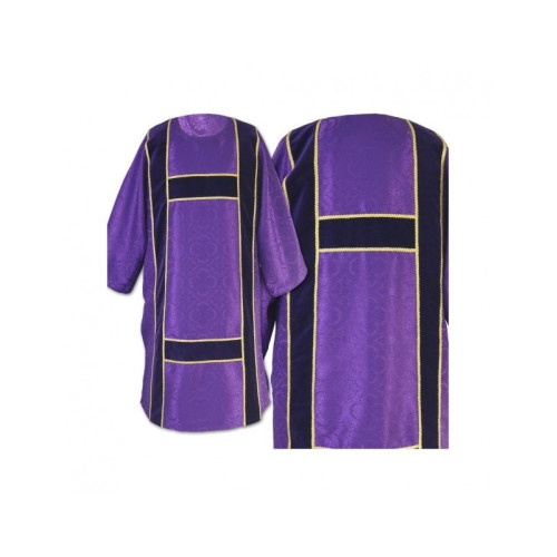 Gotische lila dalmatic - Jacquard Stoff (45)