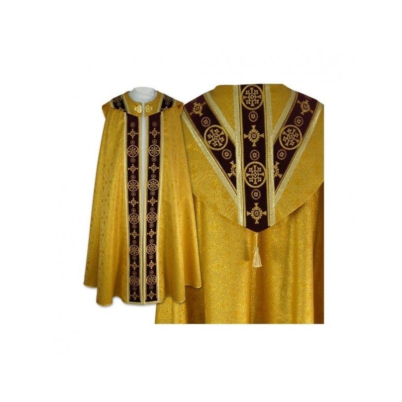 Semi-Gothic gold cope - Samtstreifen (5)