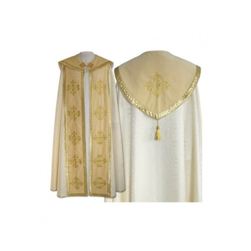 Lila Mantel gotisches Muster - Jacquard Stoff (11)