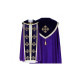 Lila Mantel gotisches Muster - Jacquard Stoff (11)