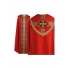 Rotes Oberteil mit gotischem Muster - Jacquard-Stoff (12)