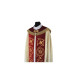 Gold cope gothic pattern - Jacquard Stoff, Samtstreifen (18)