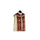 Gold cope gothic pattern - Jacquard Stoff, Samtstreifen (18)