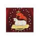 Gestickter Mantel aus Altgold - das Motiv des Lammes