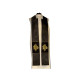 Bestickter Mantel - IHS schwarz - Rosette (1)