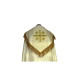 Gestickter Mantel - Jerusalem Kreuz ecru - Rosette (3)