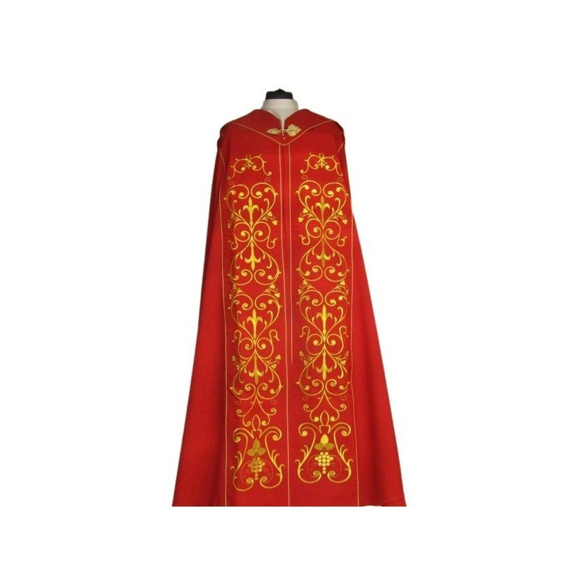 Roter gestickter Mantel - Ornament (4)