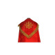 Gesticktes Oberteil - Jerusalemkreuz rot - Rosette (3)