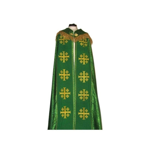 Gesticktes Oberteil - Jerusalemkreuz grün - Rosette (3)