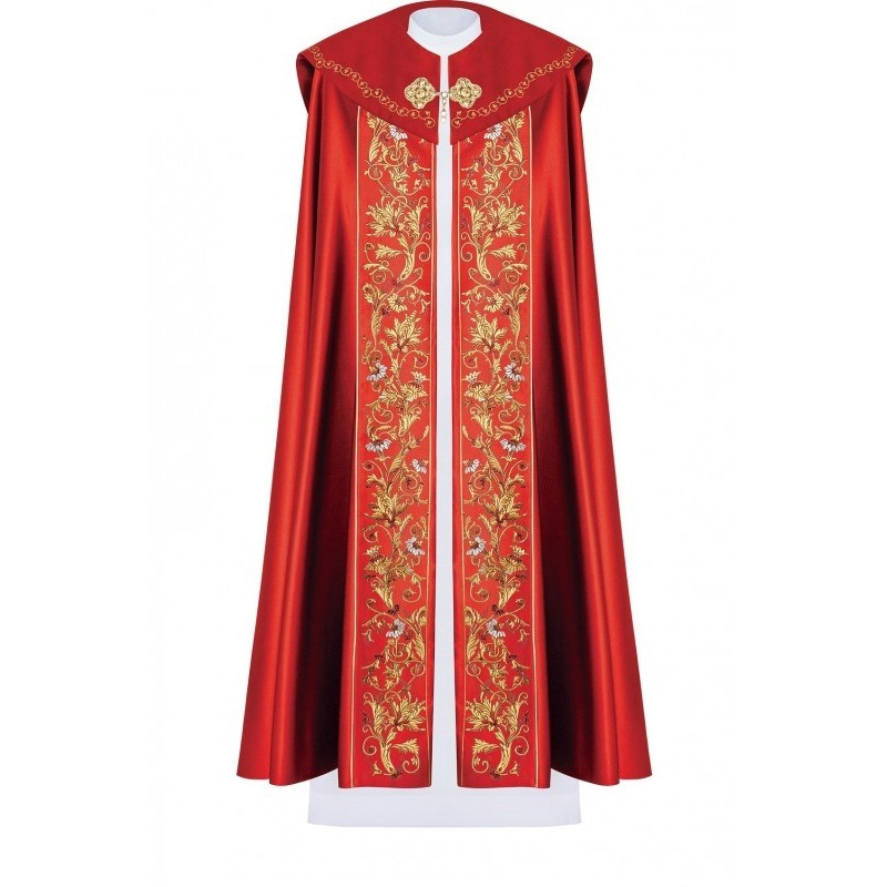 Liturgisches Gewand mit gesticktem IHS - rot (33)