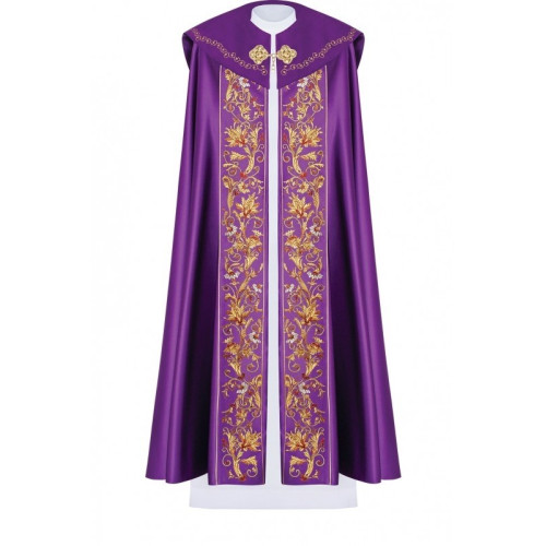 Gesticktes liturgisches Gewand IHS - lila (34)