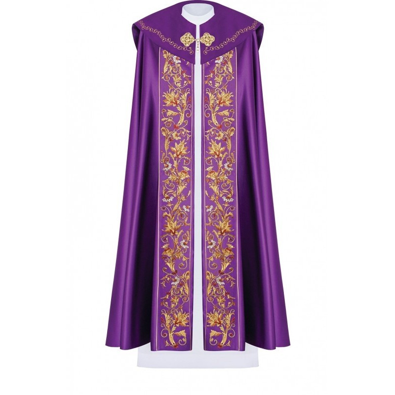 Gesticktes liturgisches Gewand IHS - lila (34)