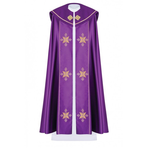 Liturgischer Mantel gestickt IHS - lila (37)