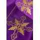 Liturgischer Mantel gestickt IHS - lila (37)