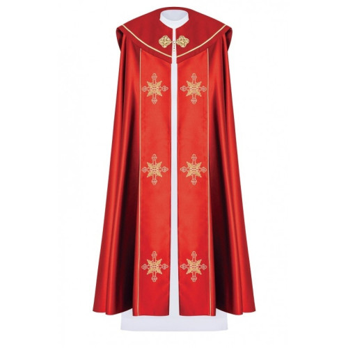 Liturgisches Gewand gestickt IHS - rot (38)