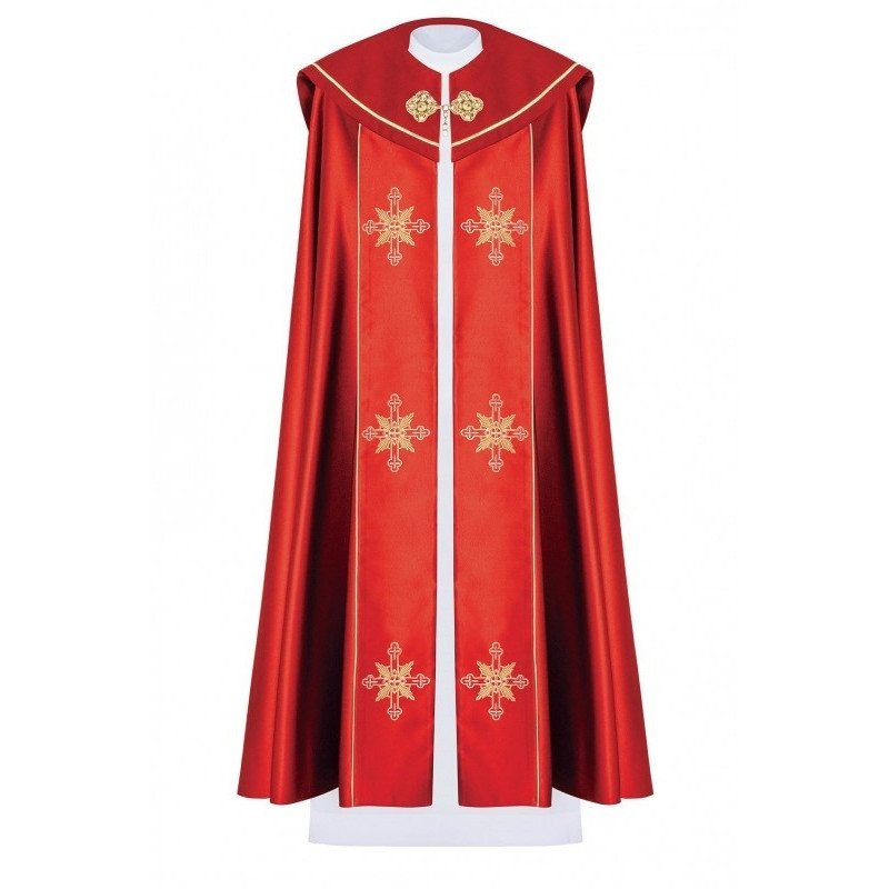 Liturgisches Gewand gestickt IHS - rot (38)
