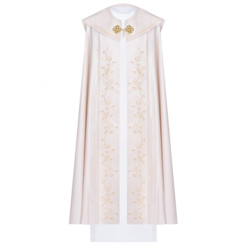 Liturgischer Mantel gestickt IHS - ecru (43)