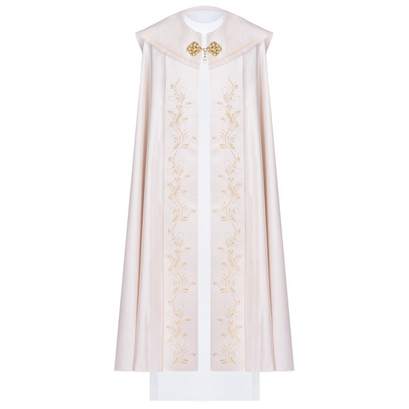 Liturgischer Mantel gestickt IHS - ecru (43)