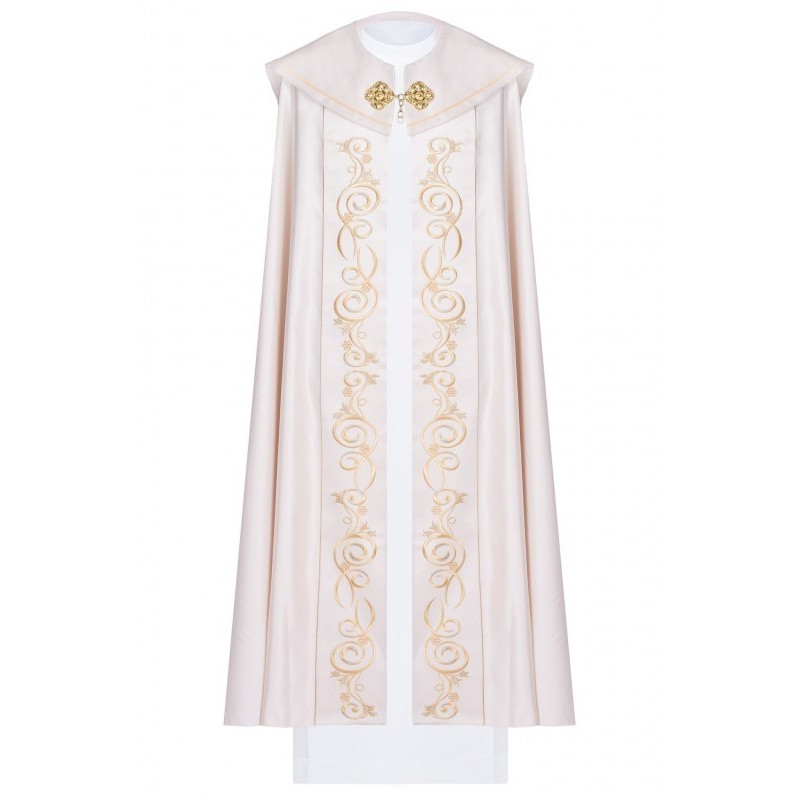 Liturgischer Mantel gestickt IHS - ecru (44)