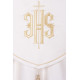 Liturgischer Mantel gestickt IHS - ecru (44)
