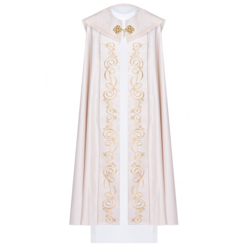 Liturgischer Mantel gestickt IHS - ecru (45)