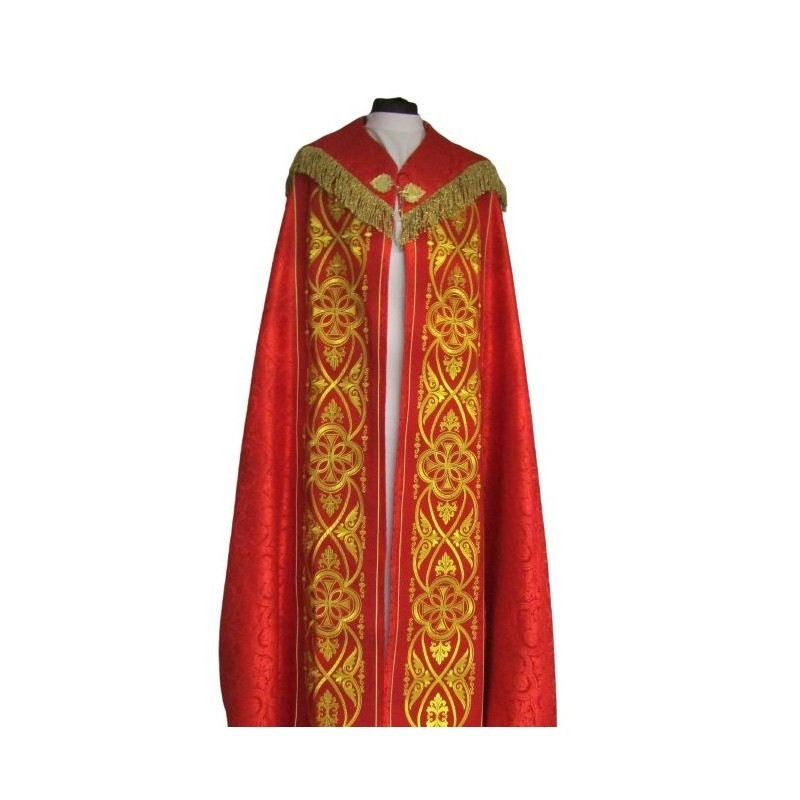 Bestickte IHS-Rosettenmütze - liturgische Farben (50A)