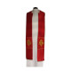 Bestickte IHS-Rosettenmütze - liturgische Farben (50A)