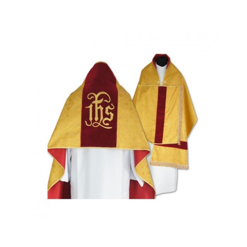 Liturgischer Schleier Samt - gold IHS (31)