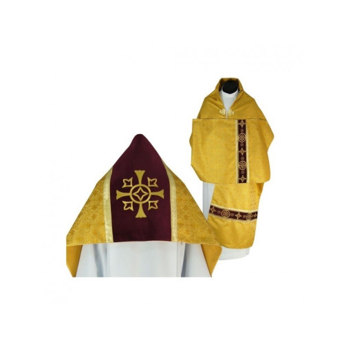 Liturgischer Schleier Samt - Goldkreuz (32)