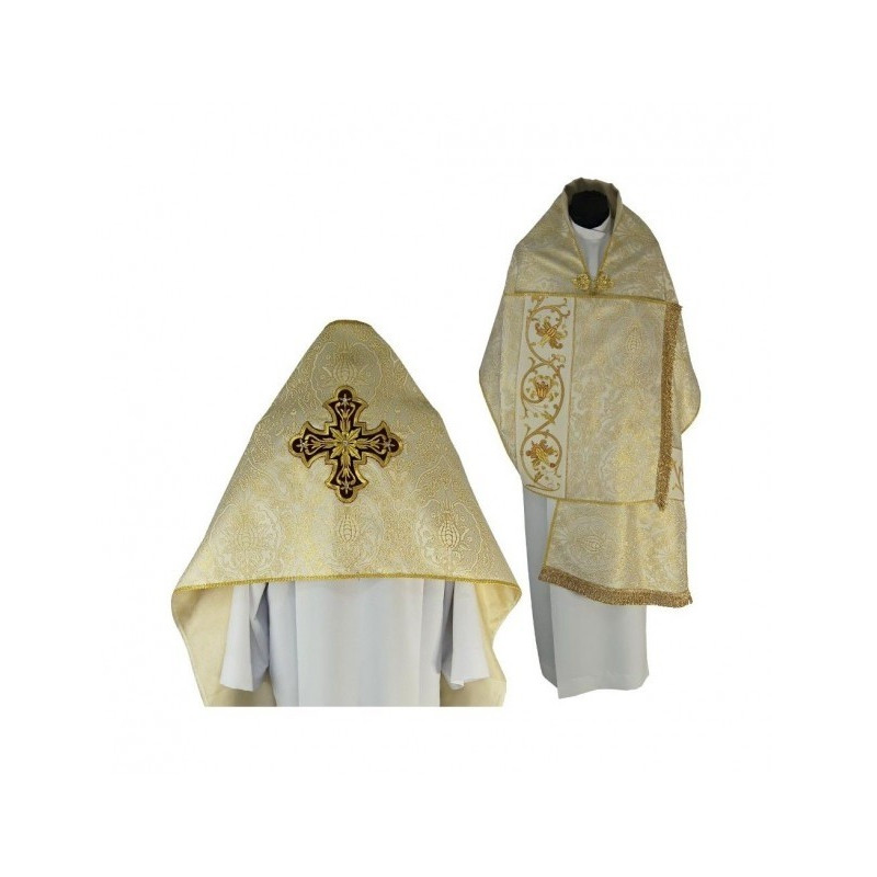 Liturgischer Schleier Kreuzbrokat hellgold