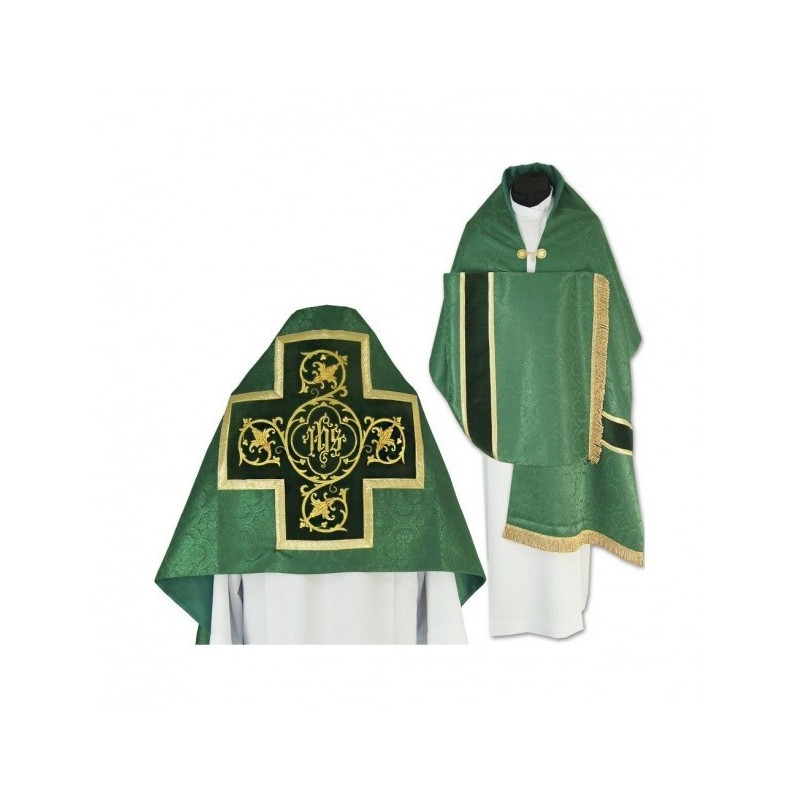 Liturgischer Schleier grün mit Quasten (39)