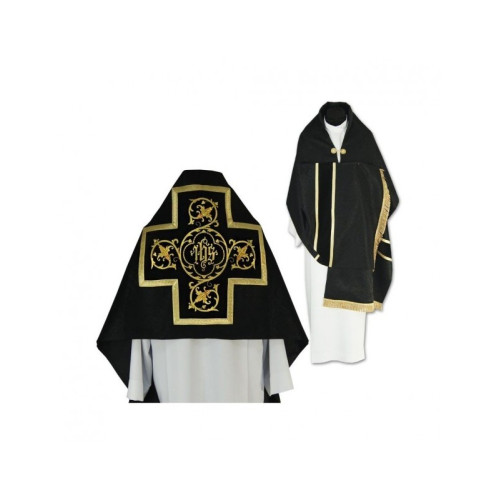 Liturgischer Schleier schwarz mit Quasten (40)