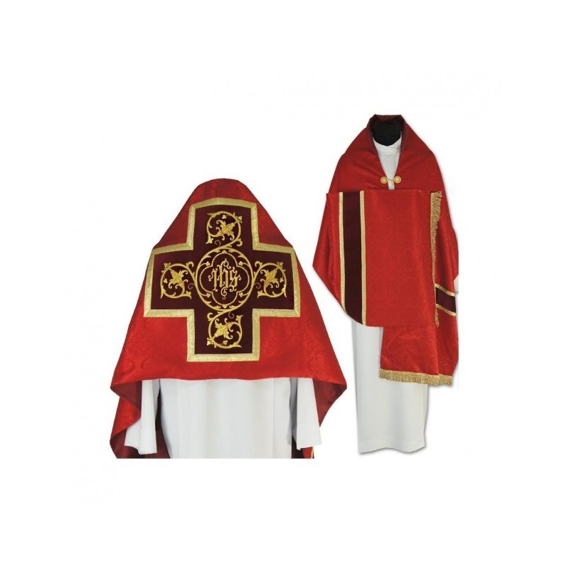 Liturgischer Schleier rot mit Quasten (41)