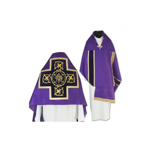 Liturgischer Schleier lila mit Quasten (42)
