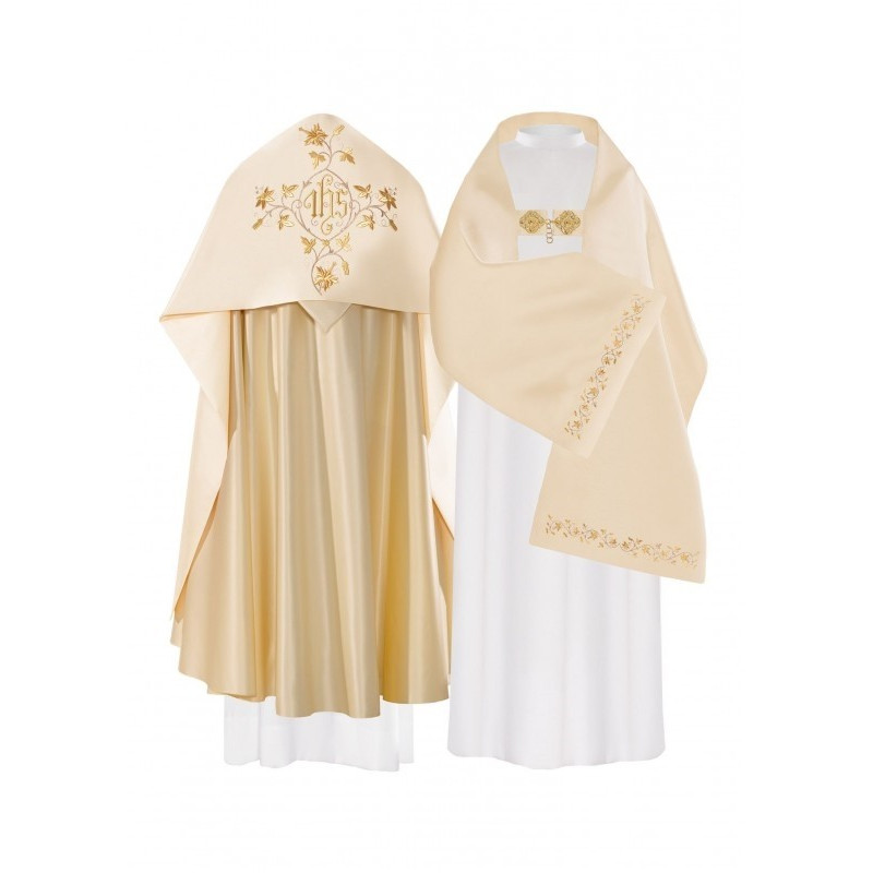 Liturgischer Satinschleier - gold IHS (33)