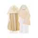 Liturgischer Schleier aus Satin - goldenes Kreuz (34)