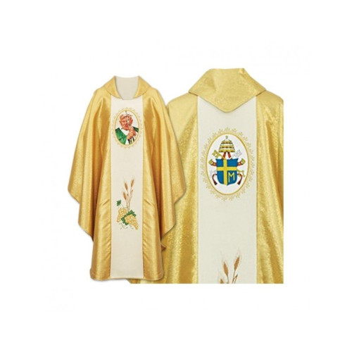Messgewand mit dem Bild von Johannes Paul II.