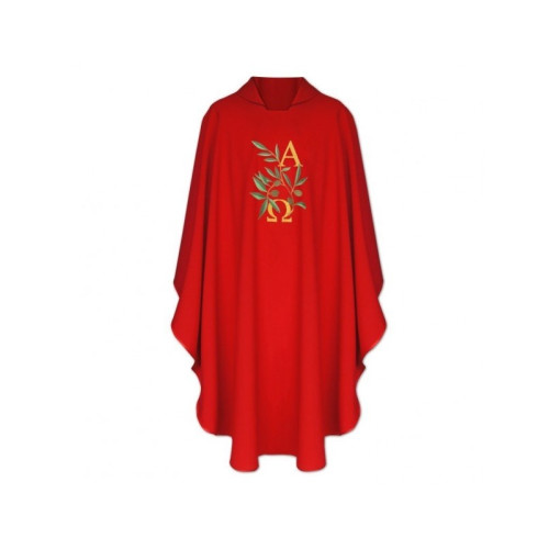 Messgewand Alpha Omega+Pailletten (liturgische Farben)