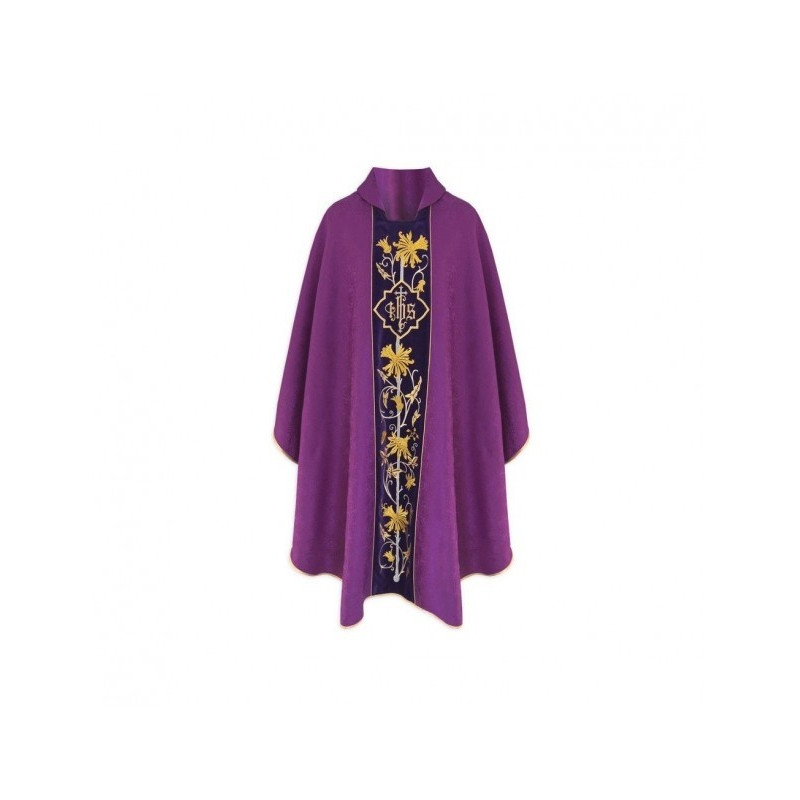 Gotisches Messgewand IHS Georgette - liturgische Farben (21)