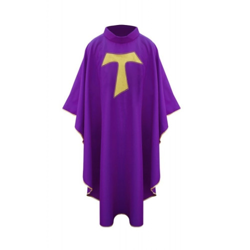 Franziskaner Messgewand mit TAU-Kreuz - violett